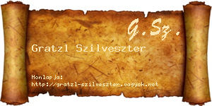 Gratzl Szilveszter névjegykártya