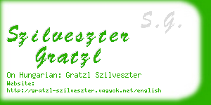 szilveszter gratzl business card